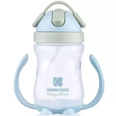 Cană cu pai Kikka Boo 31302030046 Cana antivarsare cu pai Blue, 300 ml