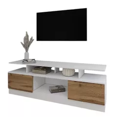 Comodă TV Smartex (16524) Т9 160cm TV Alb+Stejar inchis