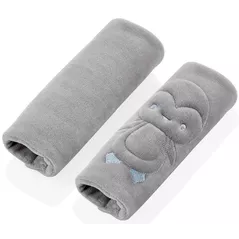 Accesorii pentru scaune auto BabyJem 349 Set 2 protectii pentru centura de siguranta Gri