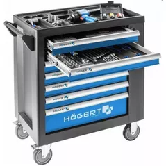 Sistem de depozitare a instrumentelor Hoegert HT7G049-338 Тележка инструментальная 7 ящиков, 338 предмета