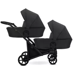 Сărucior pentru copii Kunert Carucior pentru gemeni Brav Duo Black Eco