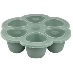 Container alimentare Beaba B914000 Recipient ermetic silicon multiportii 6x90 ml Sage Green