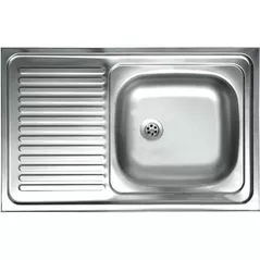 Chiuvetă bucătărie Sanitec EC416D masca anticalcar. inox 50*80 - 0.6(430)