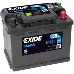 Автомобильный аккумулятор Exide CLASSIC 12V 55Ah 460EN 242x175x190 -/+ (EC550)