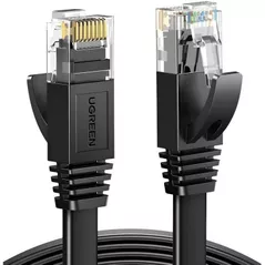 Кабель для IT Ugreen 50177 Cat6 Flat Ethernet Cable, U/UTP, 8m, Black