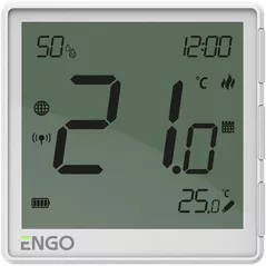 Термостат ENGO Controls EONE-BATW prin internet ZigBee cu baterie, white