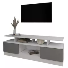 Comodă TV Smartex (16512) Т9 140cm TV Alb+Grafit