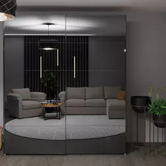 Шкаф Bayro Top line Napoli 2300x2300x580 белый, купе