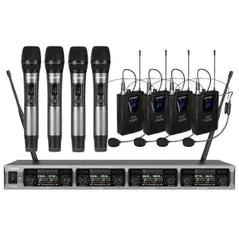 Microfon RBR BM-7078 HB Wireless UHF 4 Microfoane + 4 Headset