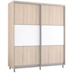 Dulap Mobildor-Lux Aron cu uși glisante orizontal (230x60x230H cm) Sonoma