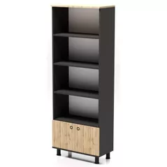 Офисный шкаф Smartex Maxi Чёрный/Дуб Тёмный