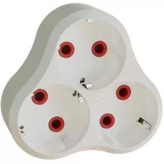 Адаптер электрический Neomax NX1014 c/з, 16А, белый / 73420