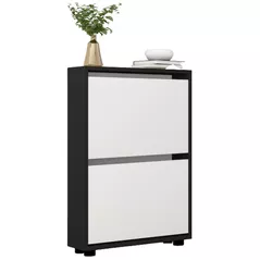 Raft pentru încălțăminte Mobildor-Lux Leo Slim 70x16x86H cm Anthracite/White