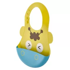 Слюнявчики BabyJem 626 Baveta din silicon Soft Baby Bib Galbena