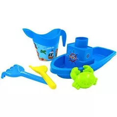 Игрушка для песочницы Promstore 45060 Набор игрушек для песка в лодке 5ед, 32x15cm