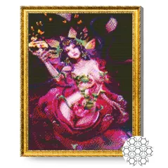 Картина по номерам Art Gallery GA83150 Mozaic cu diamante 40x50cm Zana florilor