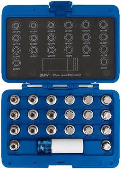 Set de tubulare, bite, duze King Tony 9BW0221 Набор головок для секреток BMW, 21 пр.