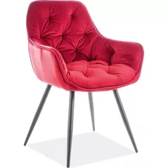 Scaun Signal Cherry velvet bordo bluvel 59/ met. czar