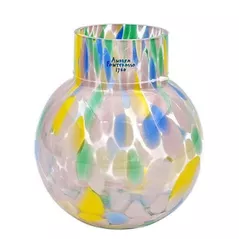 Ваза Andrea Fontebasso 57019 Vaza din sticla Rainbow H14cm, verde/roz