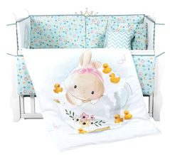 Lenjerie de pat pentru copii PernaMea Set lenjerie 8 piese Baby+ Little Bunny (PM.100262/14)