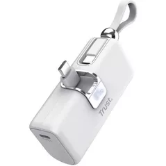 Аккумулятор внешний USB (Powerbank) Trust TR26105 PACTO Pocket powerbank, 5000mAh, LED display, White