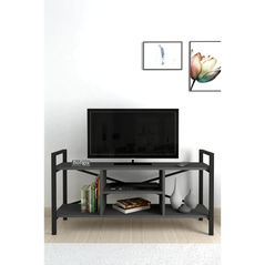 Comodă TV Bofigo Comoda, cadru metalic, 120x36,5x62,5 cm, Antracit (11-01-08)