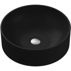 Раковина SanDonna Circle 440 pe blat Negru metalic