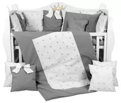 Lenjerie de pat pentru copii PernaMea Set lenjerie 8 piese Perne Gri (PM.101650/2)
