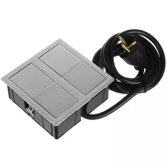 Розетка электрическая ASA Plastici 060.15F.00001 Versahit dual 2 sockets F Stainless steel