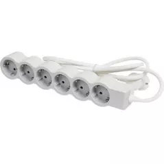 Prelungitor electric Legrand 694557 Bloc Multipriza Universal 6x2P+T(1 5M-3x1 5) Alb-Gri
