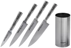 Набор ножей Samura BAMBOO Set 4 cutite + suport (SBA-05)