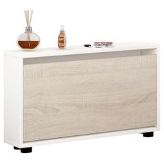 Raft pentru încălțăminte Mobildor-Lux Leo Slim 50x16x47H cm White/Sonoma