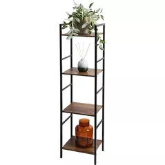 Этажерка H&S 52576 4 уровня 30X24X106 см, металл/дерево