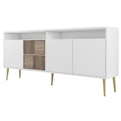 Тумба Trendy Milano, alb, auriu