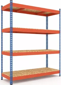 Cтеллаж складской Nex Home Raft metalic Titan 1800x1600x500mm, 4 nivele PAL, Blue/Orange