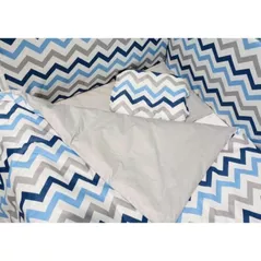 Lenjerie de pat pentru copii PernaMea Set lenjerie Confort Zigzag 8 piese (PM.100512)