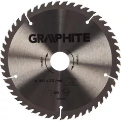Disc de tăiere Graphite 57H672 Disc circular pentru lemn, 190x30mm, 50 dinti