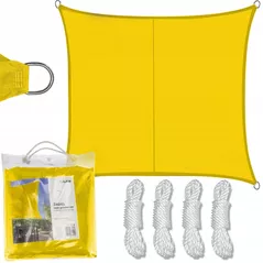 Umbră pentru grădină Jumi OM-631434 Pinza de umbra patrata galbena 3.6x3.6m
