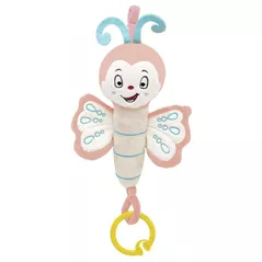 Игрушка-подвеска BabyJem 831 Jucarie din plus cu vibratii Fluture Roz (6+ luni)