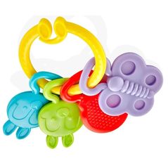 Iinel dentiție BabyJem 644 Jucarie dentitie Rattle Teether Galbena