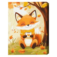 Tablou pe numere BrushMe KBS0167FC 30x40сm (fără cutie) Vulpiță cu cacao