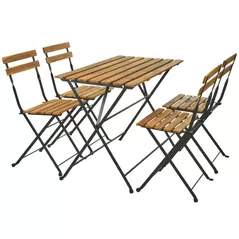 Mobilier pentru grădină ProGarden 55316 Set mobilier 5 unitati: masa 100X54XH71cm, 4 scaune 39X44XH79cm