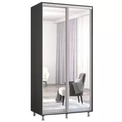 Dulap Mobildor-Lux Aron-S uși glisante din oglinzi (100x60x200H cm) Anthracite