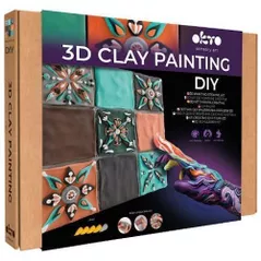 Набор для творчества Okto 10046 Tablou 3D cu plastilină aerată Air Clay 30x30сm: Mudejar Fusion