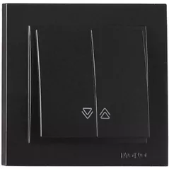 Выключатель электрический Mono Electric Выключатель 2кл. жалюзи графит Despina