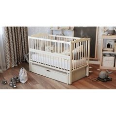 Pătuț Дубик-М Весёлка + шухляда слон.кость