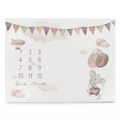 Covoraș de joacă Ceba Baby W-309-000-727 Covoras Milestone Mat Basic Mouse, 92x72cm