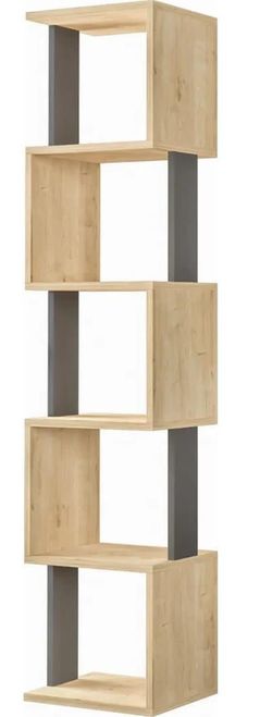 Raft de birou Trendy Piri, Stejar Sonoma, Antracit 35x161x30cm, raft de carti