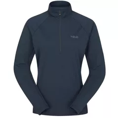 Îmbrăcăminte sport Rab Tricou dame Sonic LS Zip Tempest Blue 12 (QBL-04-TMB-12)