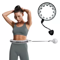 Echipament de gimnastică miscellaneous 12418 Cerc hoola hoop cu greutate (350 gr.) si contor, 69-108 cm IN27831